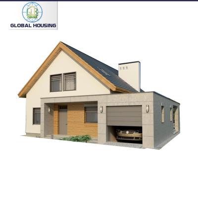 China GLOBAL HOUSING Light steel villa luxury homes for you , Low rise villa design , With a bedroom and living room , Kitchen room for sale