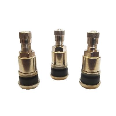 China Brass Manufacturers Supply Brass Metal Car Clamp-in Tubeless Tyre Tire valve stem Wheel for truck and bus MS525 for sale