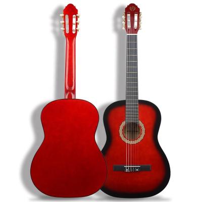 China Beginner practice new high quality handmade 3810 round basswood guitar with good sound quality for sale