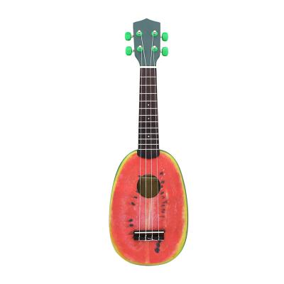 China Small fruit watermelon toy ukulele of the guitar factory direct sales of the 21 inch color early childhood cute children education for sale