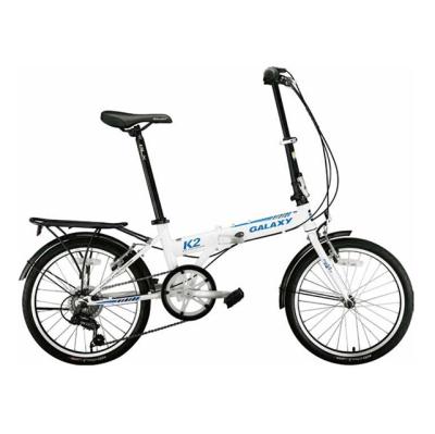 China Cheap Steel Folding Bike 20 Inch Steel Frame V Brake 6 Speed ​​Portable Bicycle For Office Worker for sale