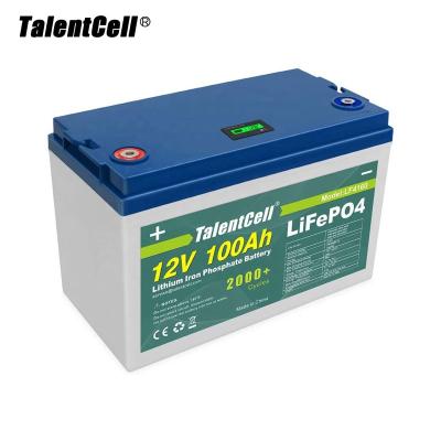 China TalentCell USA Product in Stock Best Selling Deep Cycle Lithium Ion Battery Cheap 12V 100Ah LiFePO4 Solar Battery 100Ah for sale