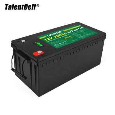 China New Design TalentCell 300Ah 200Ah 150Ah 100Ah BMS LiFePO4 200Ah YB-LF4330 Deep Cycle Energy Storage System 12V 200Ah LCD for sale