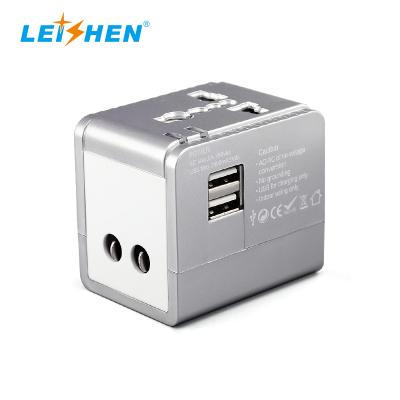 China Barber Shop High Quality International Travel Adapter ODM OEM USB Travel Adapter Palladium for European Market for sale