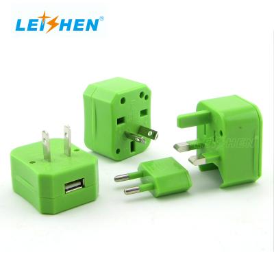 China Commercial Travel Power Socket Wall Adapter Charger with Dual USB Charging Ports for USA/EU/UK/AUS for sale