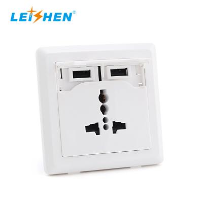 China China Best Power Supply Fast Charging 3.0 Universal USB Wall Socket Wall Outlet Socket Residential/Multi-Purpose Wall Mounted Socket Outlet for sale