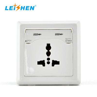 China Residential/General Purpose Wholesale UK Universal Type 8 Pin Dual USB Charger 2.1A Multi Electrical Power Wall Socket Outlet In UK Malaysia SGP for sale