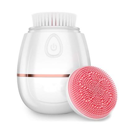 China Travel Size Silicone Facial Brush Rechargeable Deep Cleansing Facial Scrubber Facial Scrubber Exfoliating Exfoliating Exfoliator for sale