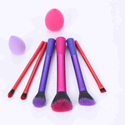 China Smudge Brush Cosmetic Sweep Brush With 2 Sponges 8PK Professional Brush for sale