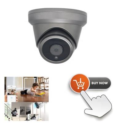 China NIGHT VISION Home Security CCTV 4K 8MP H.265/H.264 Metal Turret Dome IP Camera with Black Color for sale