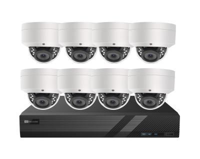 China NIGHT VISION 4K Dome IP POE NVR + 8pcs 8MP Vandalproof CCTV Security 8CH POE KITS 1pcs 4K With Audio for sale