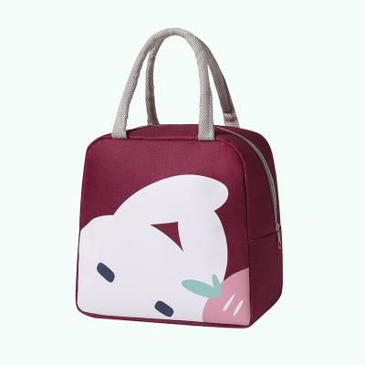 China Who respects the environment. Custom Durable.insulated fashion logo cute cartoon students portable waterproof lunch insulation bag for sale