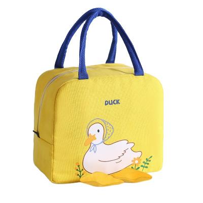 China Portable Cute Oxford Cloth Lunch Bag Student Lunch Bag Insulation Aluminum Foil Bag Polyester Custom LOGO for sale