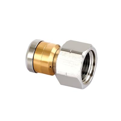 China Push Fit Copper Pipe Fittings Copper Joint For Water Pipe Metal Joints Equal for sale