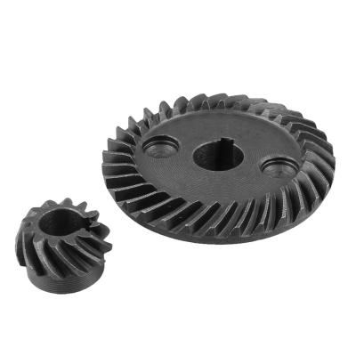 China Industrial Equipment Metal Pinion Gear Shaft Diameter 10mm Dia Spiral Bevel Gear Set For Makita 9523 Angle Sander Gear Wheel Replacement for sale