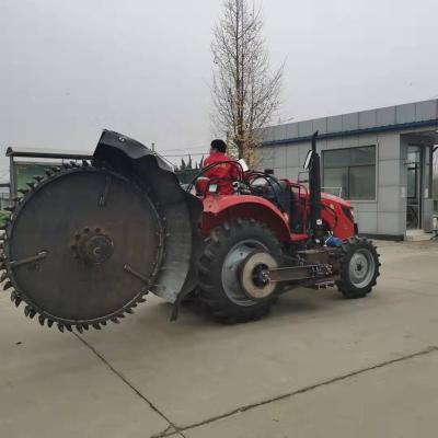 China Cultivate tractor soil disc ditcher cement/asphalt road disc trencher for sale