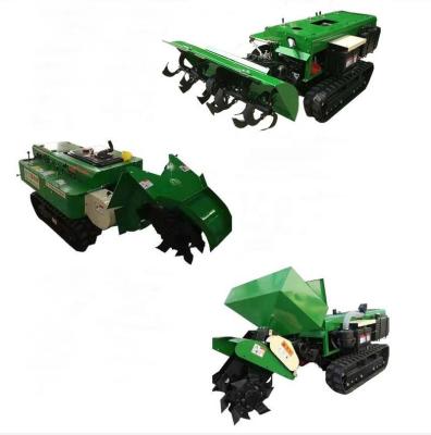 China Efficient Multifunctional Rotary Self Propelled Tiller Tractors Crawler Ridging Trencher Digging Machine for sale