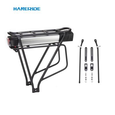 China HANERIDE 36V 13Ah E-Bike Rear Lithium Battery Electric Bike/Escooter Rack Bicycle Battery for sale