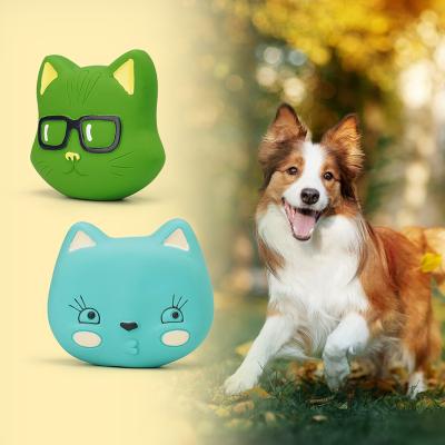 China Cats/Dogs Pet Supplies Cute Funny Pet Cat Dog Squeak Toy Pet Puppy Chew Toy Cat Shape Interactive Training Floatable for sale