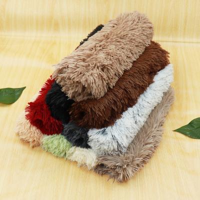 China SHURUI Pet Supply Accessories Thin Cushion Kennel Cat Sleeping Mat Long Plush Pet Blanket Fluffy Stocked Blanket for sale