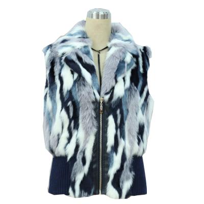 China Factory Fashion Hottest Selling Wholesale Fashionable Winter Faux Fur Colored Zipper Slim Fit Vest For Women for sale