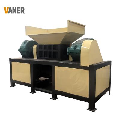 China Reuse VANER Industry PCB Shredder Machine Double Shaft Plastic Barrel Shaft Shredder Machine Plastic Sheet Shredder for sale