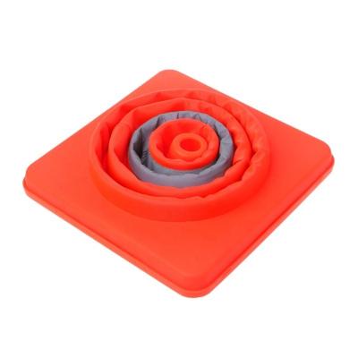 China Tearable Collapsible Traffic Cone With High Reflective Tape Different Size for sale