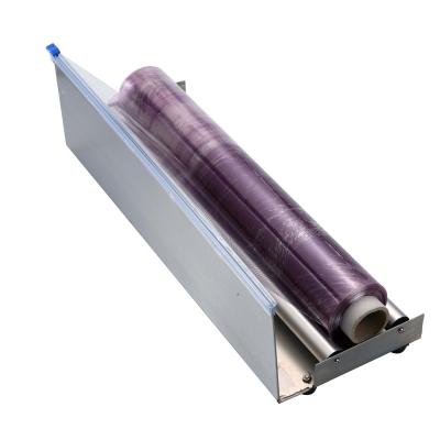 China Working with plastic blade or plastic slide cutter stainless steel aluminum foil cling film roll dispenser for sale