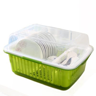 China GCG Sustainable Wholesale Large Size Plastic Dish Drainer Rack Dish Drying Storage for sale