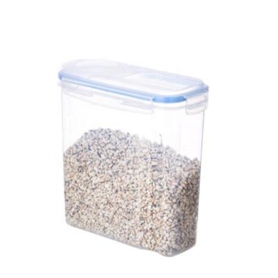 China Airtight Sealed Cereal Container BPA Free Clear Plastic Food Container 4L Dry Storage Cereal Container GCG for sale