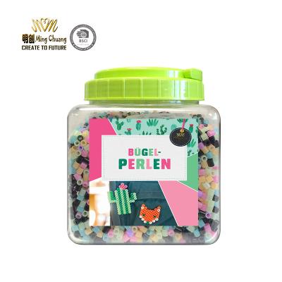 China Wholesale Non-Toxic Educational DIY Building 11000 Perler Beads In Bucket Creative 3D Puzzle Building Block Brick Toys For Children for sale