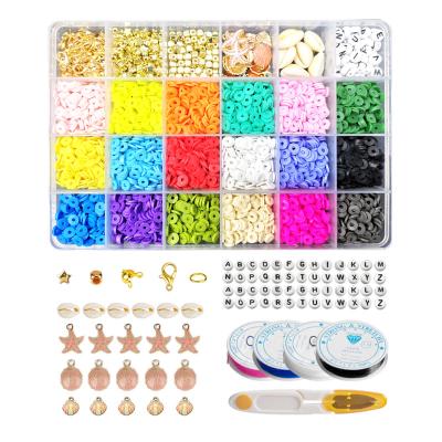 China Jewelry Making 6mm Polymer Clay Beads For Jewelry Making Complete HEISHI Clay Beads Kit For Creative DIY Jewelry Bohemia Bracelet Accessories for sale