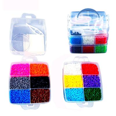 China Eco-Friendly Material Master Builder Kit 20 Presorted 11,000 Fuse Bead Creativity Colors Perler Beads with Tweezers Peg Boards Ironing Paper for sale