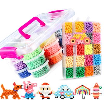 China Diy Eco-friendly Material Hot Selling Educational Beads Puzzle Kid Toys Water Fuse Beads Aqua Fuse Beads Water Plastic for sale