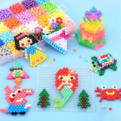 China Art Toy Plastic Aqua Water Fuse Educational Eco-Friendly Material Beads Educational Quzzle Toy Colorful Water Spray Fuse Beads For Kids for sale