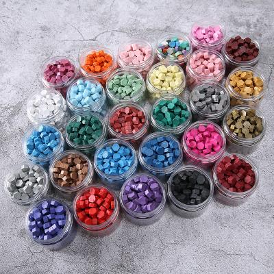 China Eco-friendly Hexagon Sealing Stamp Multicolor Material Wax Beads 28 Colors Wax-sealed Sealing Wax Beads for sale