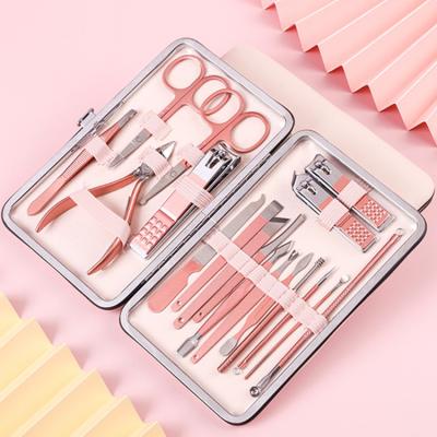 China Daily Nail Care Tools Professional Nail Manicure Pedicure Set Stainless Steel 18pcs Nail Manicure Pedicure Set Tool for sale