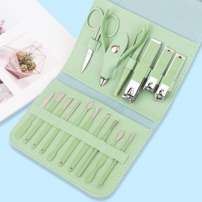 China Daily Nail Care Tools Nails Supplies Manicure Set Professional Nail Clipper Set 8 12 16 19pcs Set Clipper Cutter Kit Tools for sale