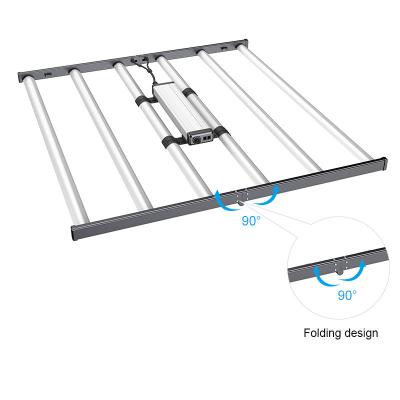 China Aluminum LED Grow Light Full Spectrum GL-650W-B PPF1989 umol/s High ROI Risk Free LED Grow Lights Folding Design Multiple Application for sale