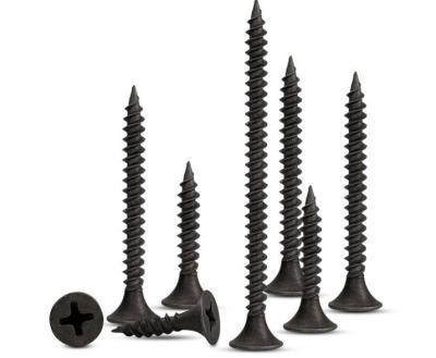 China General Metal Bugle Hardned Industry Leading Wood Screws , Black Coarse Thread Drywall Screw for sale