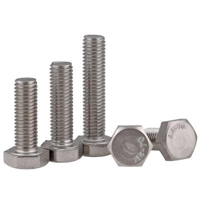 China Carbon Steel 410 Stainless Steel 304 Hex Head Bolt Grade 4.8, 6.8, 8.8 For Motorcycles DIN933 Full Thread for sale