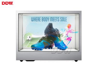 China Customized Logo See Through Lcd Display 32 Inch 3G 4G WIFI Advertising Player 700 Nits for sale