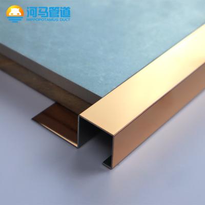 China Factory Price Modern Hot Selling Stainless Steel Q-Shape For Decorative Wall Edge Metal Trim for sale