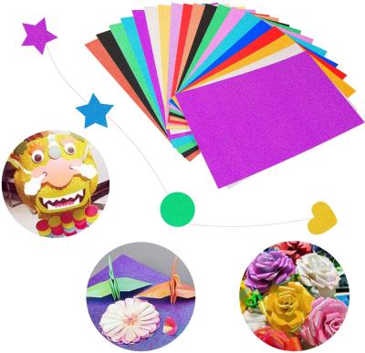 China DIY 10 Card Paper Heavy Glitter 290GSM Sheets Colorful Card Craft For DIY for sale