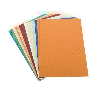 China Desktop Printing Embossed Leather 100 Sheets Color A4 Printable Textured Cardboard Book Binding Paper for sale