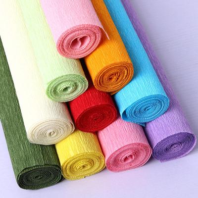 China Factory Price Moisture Proof Colorful Flower Beautiful Wrapping Roll Crepe Paper For Decoration for sale