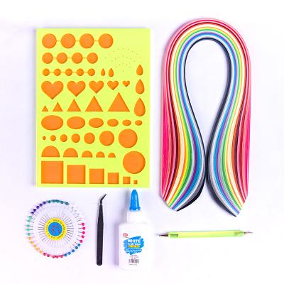 China Europe Rainbow Color DIY Hand Craft Art Strips Paper Quilling With Quilling Tool for sale