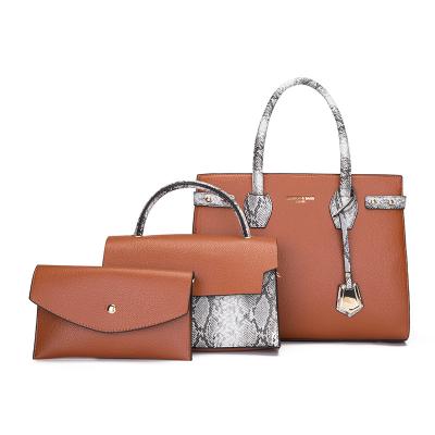 China 2022 Lady Wholesale custom logo women set handbag lady fashion leather designer handbag new for sale