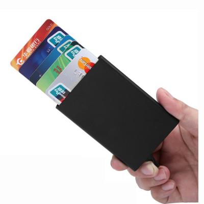 China Custom Front Pocket Wallet Slim Design, Fashion RFID Blocking Automatic Aluminum Credit Card Holder for sale