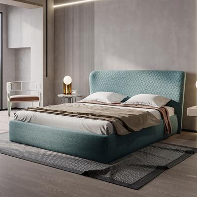 China Gray High Quality Sponge Bed Room Furniture Luxury Dark Bedroom (Size) Adjustable Modern Style for sale